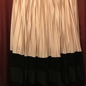 Blush Pink and Black Lace Skirt